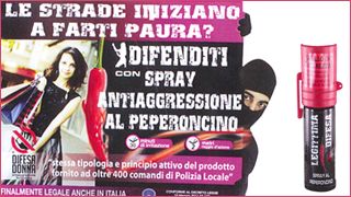 Spray antiaggressione